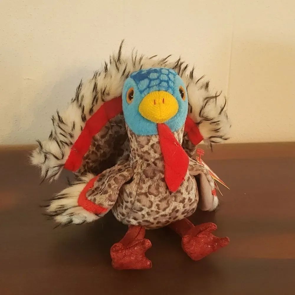 Vintage Ty Beanie Baby Plush Toy - Lurkey the Turkey